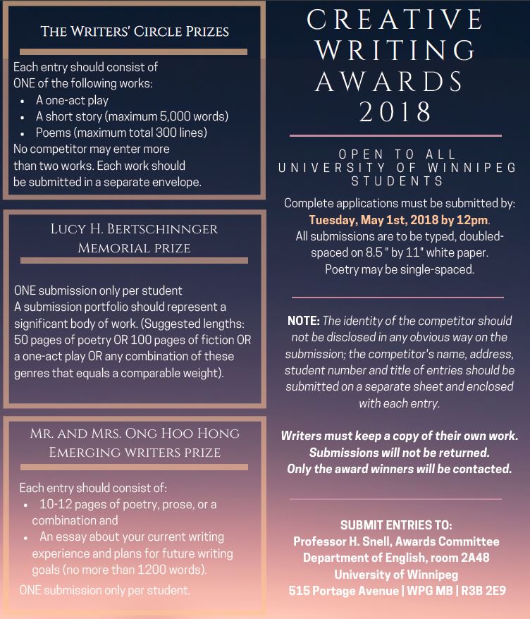 creative writing awards